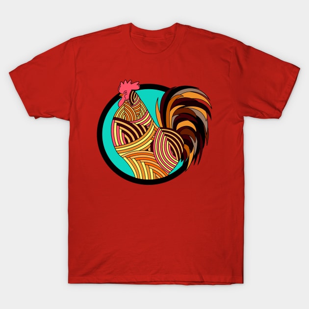 Abstract chicken T-Shirt by obmik